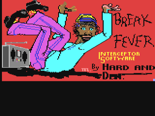 Break Fever title screen for Commodore 64